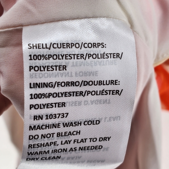 Donna Morgan Women's Retro Cream Coral Paradise Long Sleeve Maxi Dress - 4 - Picture 7 of 8